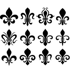 Abstract Fleur De Lys Symbol Set