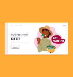 Balanced Diet Landing Page Template Health Care