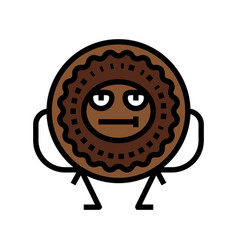 Cookie Dessert Character Color Icon