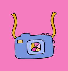 Cute Retro Photo Camera Clipart Isolated