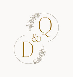 Dq Logo Initials Wedding Monogram Design