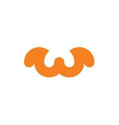 Letter W Wings Logo Icon