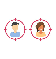 Audience Target Aim Icon Or Customer User Select