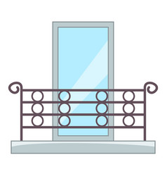 Beautiful Balcony Icon Cartoon Style