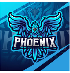 Blue Phoenix Esport Mascot Logo Design