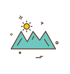 Mountians Icon Design