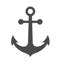 Black anchor icon sea flat symbol Royalty Free Vector Image