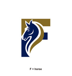 Horse And Letter F