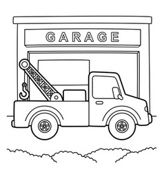 Tow Truck Coloring Page