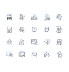 Branding Outline Icons Collection Branding