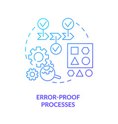 Error Proof Processes Blue Gradient Icon