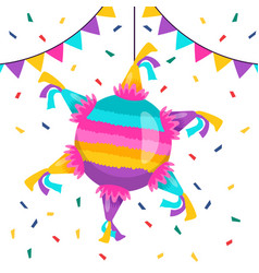 Flat Design Posada Pinata Colorful