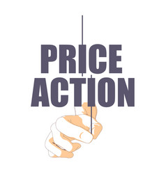 Hand Holding Price Action Text Stock Market