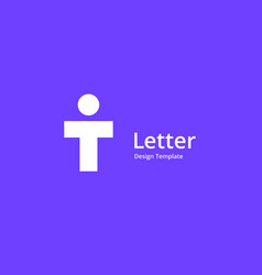 Letter T With Person Logo Icon Design Template