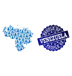 People Composition Of Mosaic Map Of Venezuela