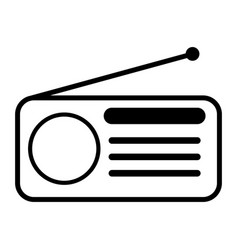 Retro Radio Station Icon Flat Isolated Music