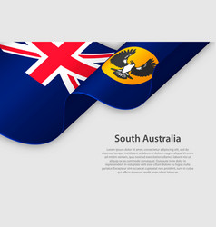 3d Ribbon With Flag South Australia Australian