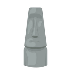 Chilean Moai Face Statue Design