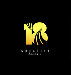 Golden Creative Number 18 1 8 Logo With Leading