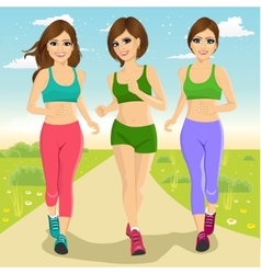 Young Runner Women Running Outdoors