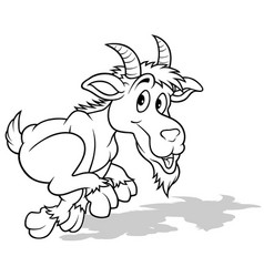 Drawing Of A Running Laughing Goat