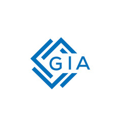 Gia Letter Logo Design On White Background