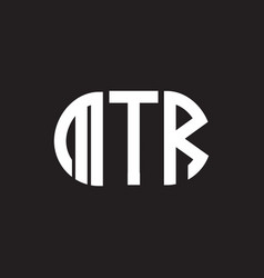 Mtr Letter Logo Design On Black Background