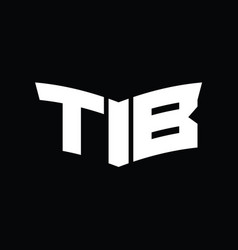 Tb Logo Monogram With Shield Slice Shape Design