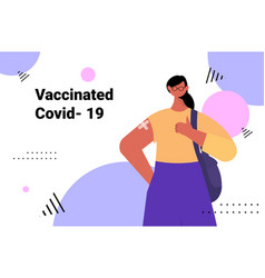 Vaccinated Woman After Vaccine Injection