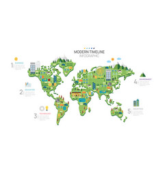 Business World Road Map Timeline Infographic