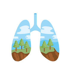 Cartoon Clean Air Lungs