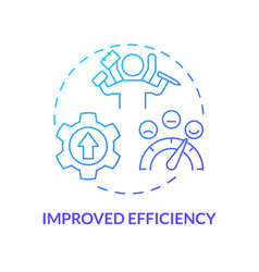 Improved Efficiency Blue Gradient Concept Icon