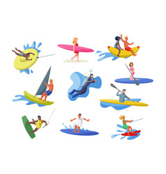 Men And Women Of Different Nationalities Surfing