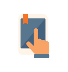 Touch Online Training Icon Flat Web Course