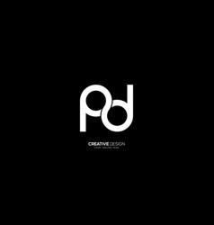 Letter P D Creative Line Art Simple Monogram Logo