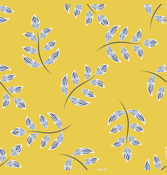 Loose Sprigs Of Leaves Seamless Pattern