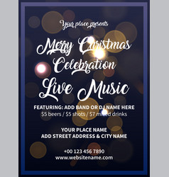 Merry Christmas Party Flyer Poster Social Media Po