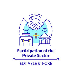 Participation Private Sector Concept Icon