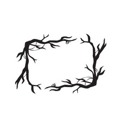 Spooky Halloween Frame Tree Design Isolated