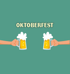 Hands Toasting With Beer In Oktoberfest