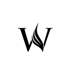 Initial Letter W Logo And Wings Symbol