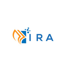 Ira Credit Repair Accounting Logo Design On White