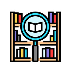 Library Research College Teacher Color Icon