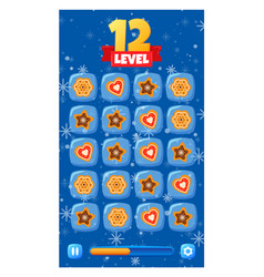 Mobile Game Screen With 12th Level Banner Winter