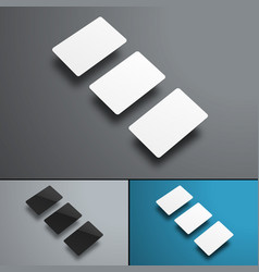 Mockup Of Three Gift Or Bank Cards Hovering Over