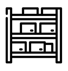 Warehouse Furniture Line Icon