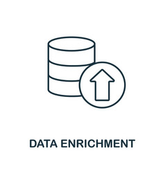 Data Enrichment Icon Line Element From Customer