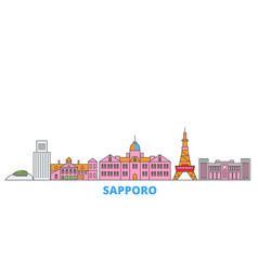 Japan Sapporo Line Cityscape Flat Travel