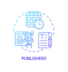 Publishers Blue Gradient Concept Icon