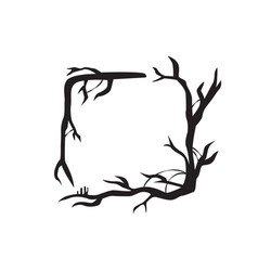 Spooky Halloween Square Frame Tree Design